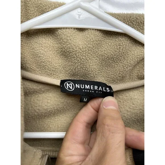 Numerals Urban Fit Beige Fleece Jacket Medium - Picture 3 of 15